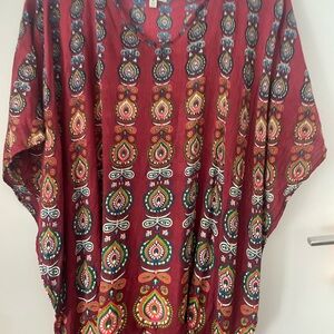 EARTHBOUND Red Paisley-Print Tunic